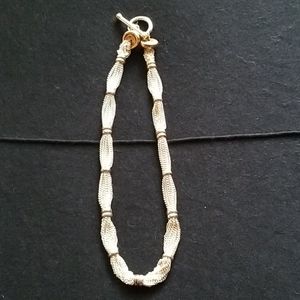 Silver and gold necklace